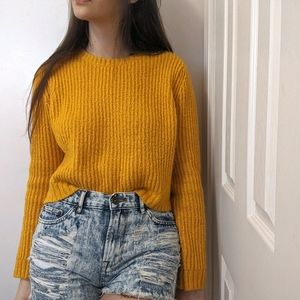 Forever 21 Mustard Sweater